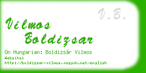 vilmos boldizsar business card
