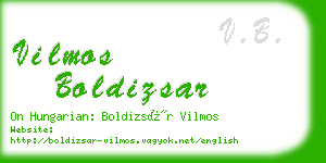 vilmos boldizsar business card